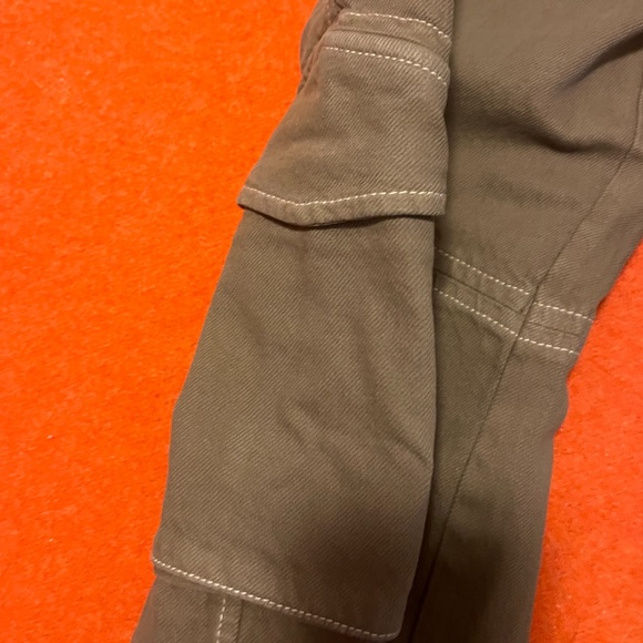 Zara light khaki full length cargo jeans NWT - Picture 3 of 7